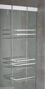 Satina Chrome Hanging Shower Caddy Shelf Basket Tidy Hanging Shower Caddy Glass Bathroom Shelves Shower Caddy