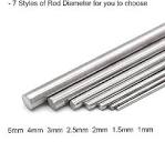 Amazon.com: VictorsHome 1mm x 300mm 304 Stainless Steel Round Rod ...