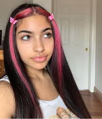 Preferred Human Black Ombre Red Lace Front Wigs Long Straight Remy Hair For Women Hair Streaks Hair Color Streaks Aesthetic Hair