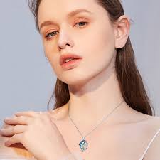 WINNICACA Christmas Gifts for Women 925 Sterling Silver Mother and 3  Dolphins Necklace Pendant with Blue Dolphin Crystal Beach Themes Jewelry  Christmas Gifts