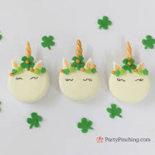 We love this idea for the morning of st. Shamrock Unicorn Cookies Best Easy St Patrick S Day Cookie Recipe Kids