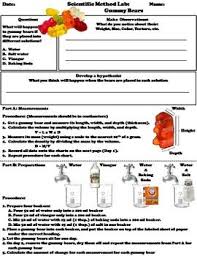 Scientific Method Activity Gummy Bears Science Experiment Scientific Method Activities Scientific Method Science Experiments