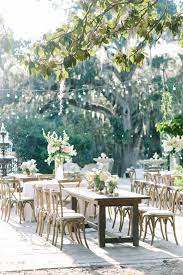 Romantic Lush And Garden Inspired Al Fresco Wedding Reception At The Historic Legare Legare Waring House Wedding Legare Waring House Wedding Reception Chairs