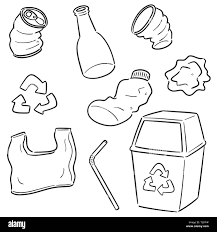 Vector Set Of Recycle Garbage Stock Vector Image & Art - Alamy