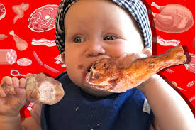 Baby led online weaning meat