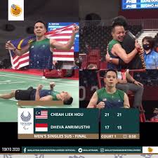 Cheah liek hou celebrates his victory after beating his indonesian opponent dheva anrimusthi in the men's singles su5 (physical impairment) . Iuje8dyaqg Wxm