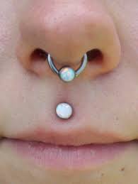 philtrum piercing with opal philtrum piercing piercing medusa piercing
