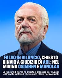 ZANZARE ATTORNO AL NAPOLI La Procura di Roma ha chiesto il rinvio a  giudizio per Aurelio De Laurentiis, per Andrea Chiavelli e per la SSC  Napoli per il reato di falso in