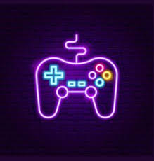 Purple grunge aesthetic lockscreeb 2394624 hd wallpaper. Game Playing Neon Sign Royalty Free Vector Image Neon Signs Cool Neon Signs Wallpaper Iphone Neon