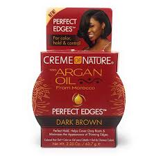 Experience curls with exotic shine™ with argan oil & argan butter from morocco. Creme Of Nature Argan Oil Perfect Color Edges Dark Brown 2 25oz Lazara S Beauty Supply