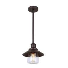 Canarm Indi 1 Light Bronze Pendant With Clear Glass Ipl521a01orb The Home Depot Clear Glass Single Pendant Lighting Pendant Lighting