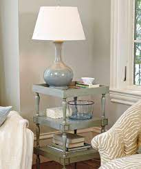 End Table Decorating Ideas With Ceramic Table Lamps Living Room Side Table Side Table Decor Living Room End Tables