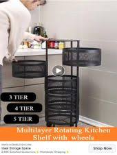 Let us help you organize your storage space. Space Saving Multi Tiers Rotating Kitchen Shelf Video In 2021 Modern Kitchen Design Kitchen Shelves Kitchen Storage
