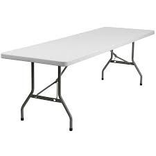 Add some clarity to your living room with homcom' rectangle all acrylic waterfall coffee table. Flash Furniture 3 Ft X 8 Ft Indoor Rectangle Plastic White Folding Banquet Table In The Folding Tables Department At Lowes Com