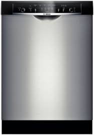 Cosmetic items, facia and door panels are only warranted against manufacturing defects. Bosch She4ap05uc Full Console Dishwasher With 14 Place Settings 4 Wash Cycles 2 Options Triple Filtration Nsf Certified And 53 Dba Silence Rating Stainless Steel With Black Control Panel