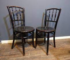 Antique Bentwood Cafe Chairs By Fischel Original 1900s Thonet Matching Pair Fischel Vintageretro Dining Chairs Kitchen Chairs Bentwood Chairs