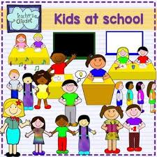 Make Your Work Pop With This Set Of Kids At Different School Situations Colored And Line Art Doing Crafts Getting A Certificate Reading Clip Art School Kids