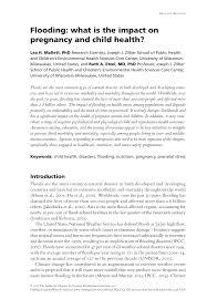 We are glad you found us. Pdf Flooding What Is The Impact On Pregnancy And Child Health