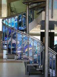 Glitzandgrandeur Glass Staircase Stained Glass Panels Stained Glass