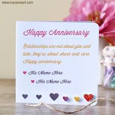 Anniversary Wishes For Couples Name Edit Online Wishes Greeting Card Happy Anniversary Cards Wedding Anniversary Wishes Anniversary Wishes For Couple