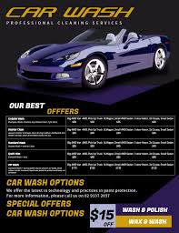 Modern Car Wash Price List Flyer Template Car Wash Prices Car Wash Car Detailing