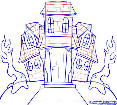 Halloween town is where you'll find the pumpkin king jack. How To Draw A Haunted House Step By Step Halloween Seasonal Haunted House Drawing Drawings Art Lessons