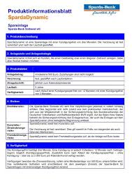 Sending money via your bank can be expensive because of markups they add to the exchange rate. Produktinformationsblatt Spardadynamic Sparda Bank Sudwest Eg