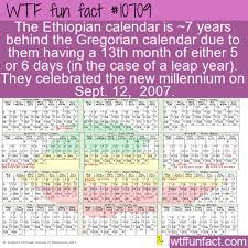 Wtf Fun Fact Ethiopian Calendar Wtf Fun Facts Fun Facts Daily Fun Facts