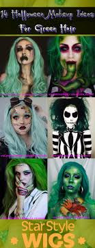 14 Halloween Makeup Ideas For Green Hair Halloween Makeup Inspiration Creepy Halloween Makeup Zombie Halloween Makeup