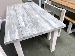 Today's video is step by prep, step grey white wash redo of our kitchen table! White Wash Farmhouse Table With Bench With Back Rustic Wooden Gray White Wash Top And Creamy White Distressed Base Dining Or Kitcen Table