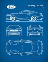 Patent Print Auto Art Ford Mustang Blueprint Car Art Etsy Mustang Art Mustang Ford Mustang
