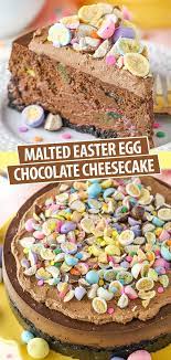 Malted Easter Egg Chocolate Cheesecake Easter Dessert Recipe Easter Desserts Cheesecake Easter Eggs Chocolate Chocolate Cheesecake