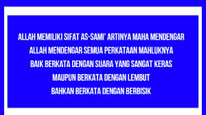 Maha mengetahui atas segala sesuatu, baik yang terlihat maupun tidak terlihat. Pelajaran 9 Part 2 As Sami Allah Maha Mendengar Kelas 3 Youtube