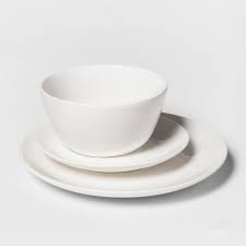 12pc Avesta Stoneware Dinnerware Set White Project 62 White Dinnerware Set Stoneware Dinnerware Stoneware Dinnerware Sets