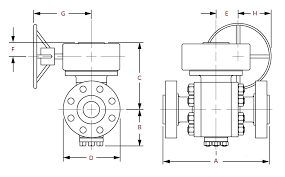Dimensions Of Class 300 Gear Operated Ball Valves