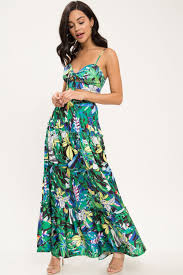 Hawaiian Islands Tropical Maxi Skirt Set Tropical Maxi Skirt Maxi Skirt Skirt Set