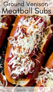 Venison Meatball Subs Recipe Deer Recipes Venison Recipes Venison Sausage Recipes