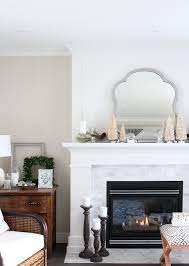 Photos of living room fireplace design ideas. Vintage Winter Wonderland Christmas Mantel Satori Design For Living