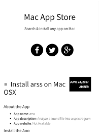 Install Arss Software On Os X Click On Visit Button On Right Side To See Installation Instructions This Method Is Supported On Al Osx Mac App Store Apple Mac