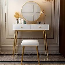 A dressing table with mirror makes dressing up easy and fun. Dressing Table Set Vanity Set With Mirror Dressing Table With 2 Sliding Drawers Makeup Table And Dressing Table Vanity Vanity Table Set Bedroom Dressing Table