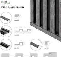HEXIM Parete a lamelle Polistirene HDPS - rivestimento a lamelle pannelli  acustici pannelli murali imitazione legno - (1 pannello - texture legno ...