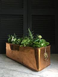 Find here decorative planter, peacock planter manufacturers, suppliers & exporters in india. Copper And Brass Herb Planter Trough Vintage Copper Planter Etsy Herb Planters Copper Planters Planters