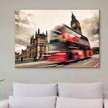 Tableau Visite De Londres En Bus Decoration Anglaise Gali Art Les Arts Toile Contemporaine Tableau Design