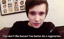 Bacon is good for me! report. Gif Dan S View Of Bacon Me Too Dan Me Too Phil Lester Dan And Phil Games Dan And Phil