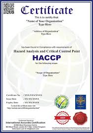 HACCP Food Safety Certified