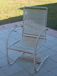 Vintage Heavy Metal Bouncy Outdoor Or Lawn Chair Ebay Vintage Outdoor Furniture Lawn Chairs Metal Chairs