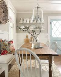 If you're looking for small living room ideas with a tv, consider mounting the television to the wall or investing in a very thin table to hold it. That Charming Blue Door Is Nothing Short Of Inspiring Lovely Small Kitchen Nook Rustic Dining Room Farmhouse Dining Home Decor