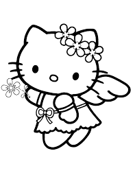 Invitations · hello kitty · hello kitty letter envelope . A Pic Of Hello Kitty Printable Sheets Angel Hello Kitty Page 2021 A 0268 Coloring4free Coloring4free Com