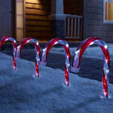 Philips 6ct Christmas Led Solar Candy Cane Path Lights Cool White Outdoor Christmas Lights Christmas Lawn Decorations Christmas Pathway Lights