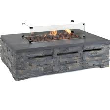 Fire table is your perfect companion for backyard entertaining. Kettler Kalos Stone Fire Pit Coffee Table 132 X 85cm With Glass Surround Cover And Regulator Klfp202 0400 Garden Furniture World